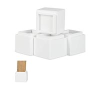 Relaxdays Lot de 4 rehausseurs diverses couleurs