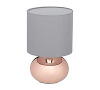 Relaxdays Lampe de chevet 10029515_553 tactile réglable 3 niveaux E14 cuivrée