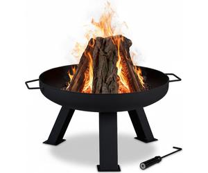 relaxdays 10032691_0 relaxdays Feuerschale schwarz 60,0 cm