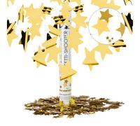 Relaxdays 10x lanceurs à confetti étoiles dorées