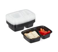 Relaxdays 10x meal prep containers 2 compartiments