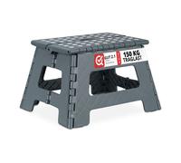 Relaxdays 10x tabourets pliables M gris foncé