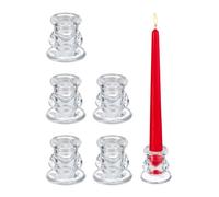Relaxdays 12x bougeoirs verre