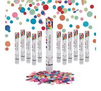 Relaxdays 12xLance à confettis rond multicolore