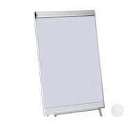 Relaxdays 2 blocs de papier flipchart, quadrillé