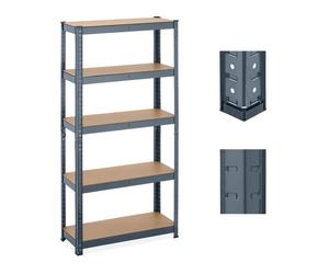 Relaxdays 2 rayonnages lourds, anthracite