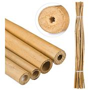 Relaxdays 25x Tiges en Bambou 150 cm, Naturel, Bâtons en Bambou comme Tuteur ou Décoration, pour Bricoler, Nature
