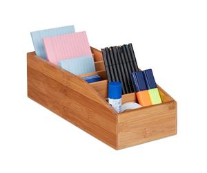 Relaxdays 2x Boîtes de rangement bambou