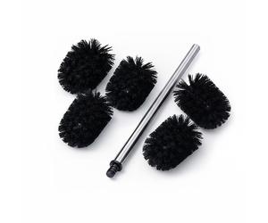 Relaxdays 2x brosses WC Ø8 cm, noires