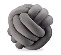 Relaxdays 2x coussins en noeud gris foncé