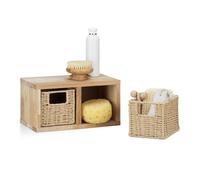 Relaxdays 2x Etageres cube 4 paniers amovibles