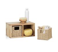 Relaxdays 2x Etageres cube 4 paniers amovibles