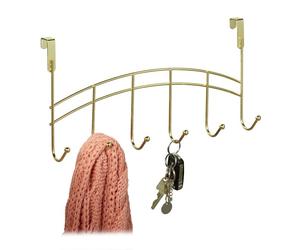 Relaxdays 2x Patères de porte avec 6 crochets