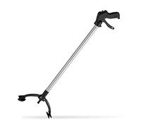Relaxdays 2X Pinces de préhension, Outil de ramassage, pour Personnes âgées, Aluminium, Plastique, 88 cm, Noir/argenté