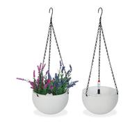 Relaxdays 2x Pot de fleurs avec indicateur d'eau
