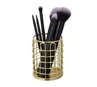 Relaxdays 2x Pots à pinceau maquillage métal rond