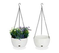 Relaxdays 2x Pots de fleurs suspendus taille L