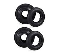 Relaxdays 2X Roues avec Chambre à air, Pneu de Secours, 3.00-4’’ pour Diable, Crampons, 125 kg, 260x85mm, Noir