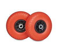 Relaxdays Lot de 2 roues pour diable en PU 3.00-4