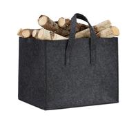 Relaxdays 2x Sacs à bûches en feutre anthracite