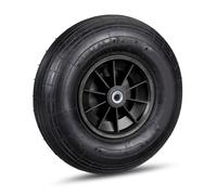 Relaxdays 2xRoue noire de brouette 4.00-6 noir