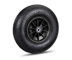 Relaxdays 2xRoue noire de brouette 4.00-6 noir