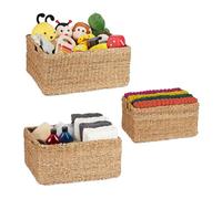 Relaxdays Lot de 3 paniers de rangement