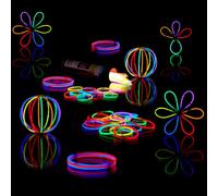 Relaxdays 300x bracelets lumineux et connecteurs