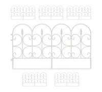 Relaxdays 30x Bordure de jardin plastique blanc