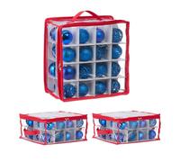 Relaxdays 3x Boîtes de rangement boules de Noël