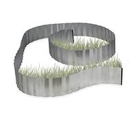 Relaxdays 3X Bordures de Jardin métal galvanisé pour massifs allées Plantes Potager 5 m x 16 cm, Gris argenté