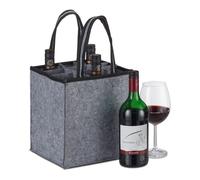 Relaxdays 3x Sacs pour 9 bouteilles feutre