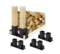Relaxdays 4 aides à l'empilage de votre bois