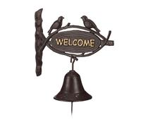 Relaxdays 4 Cloches Sonnette Fonte WELCOME antique