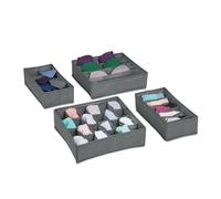 Relaxdays 4 pièces Organiseur sous-vêtements
