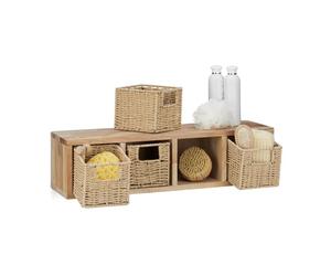 Relaxdays 4x Etageres cube paniers amovibles