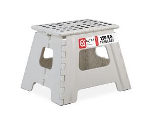 Relaxdays 4x tabourets pliables L blanc