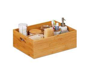 Relaxdays 4xCaisse de rangement bambou taille M
