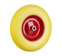 Relaxdays 4xroue de brouette 4.80 4.00-8 jaune