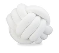 Relaxdays 5 x coussins nœud blancs