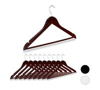 Relaxdays 50x Cintre en bois marron