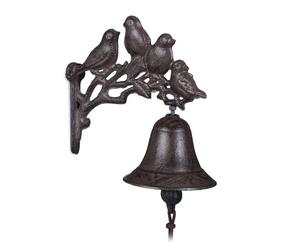 Relaxdays 5x Clochettes de porte oiseaux fonte