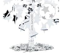 Relaxdays 5X Lanceurs de confettis cotillons 40 cm décoration portée 6-8 m fête étoile