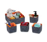 Relaxdays 5x paniers de rangement
