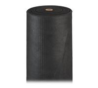 Relaxdays 5X Toile Anti-Mauvaises Herbes 50 m, Bâche tissée, Toile 150g/m² paillage, Résiste Rayons UV, antidéchirure, Noir