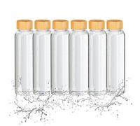 Relaxdays 6 bouteilles bouchon bambou 500 ml
