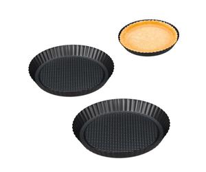 Relaxdays 6 moules à tarte de tailles variées