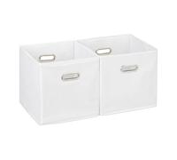 Relaxdays 6 x Boîtes de rangement blanches