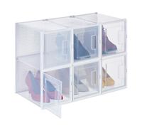 Relaxdays 6x Boîtes à chaussures pour talons hauts