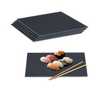 Relaxdays 6x plats de service rectangulaires